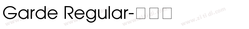 Garde Regular字体转换